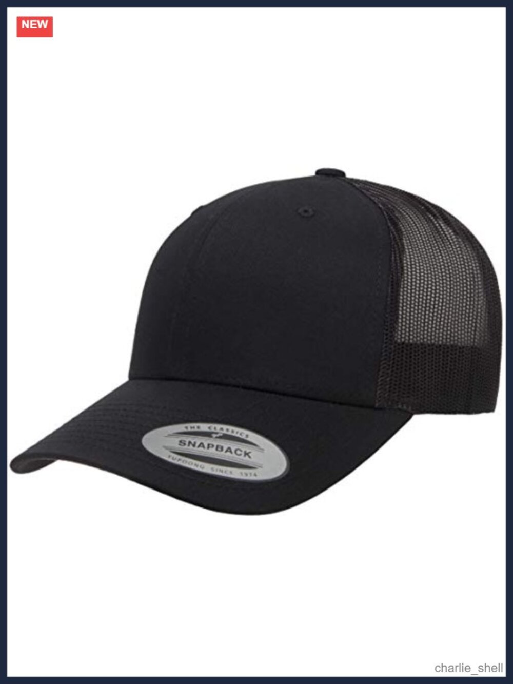 YP Classics Retro Trucker Hat Mid Profile Wool Like 6 Panel Baseball Cap